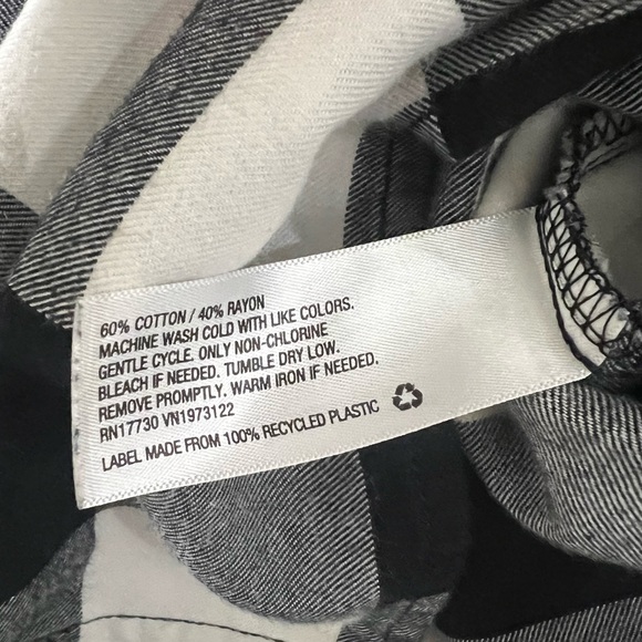 Merry Little Christmas Graphic Upcycled Flannel - Picture 10 of 10